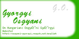 gyorgyi osgyani business card